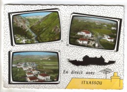 CPSM IXTASSOU (Pyrénées Atlabntiques) - 3 Vues - Itxassou