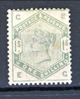 LUX - UK 1884 Victoria N. 85 - 1 Scellino Verde Lettere GE, MLH.  Cat. £ 1600 = € 1750 - Nuovi