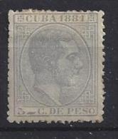 Spain (Cuba)  1881  (*) MNG  5c - Kuba (1874-1898)