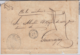 1870-H-12 CUBA ESPAÑA SPAIN. ANTILLAS. REPUBLICA. 1870. CORREO OFICIAL. SOBRE CON FECHADOR DE CABAÑAS. - Prefilatelia