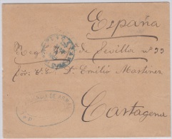 1898-H-28 CUBA ESPAÑA SPAIN. FRANQUICIA MILITAR COMANDANCIA ARMAS PALMIRA. CIENFUEGOS. INDEPENDENCE WAR. - Prephilately