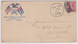 1899-H-106 CUBA. INDEPENDENCE WAR. 1898. SOBRES PATRIOTICOS. PATRIOTIC COVER. SOLDIER LETTER. CAP GEORGE THOMAS. - Prefilatelia