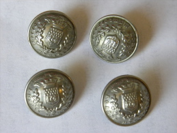 Lot De 4 Boutons - Police Municipale  PARIS - Marque TW ET W Paris - Botones