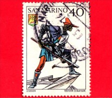 SAN MARINO - 1973 - Usato -  Uniformi - Balestrieri -  40 L. • Balestriere E Stemma Della Basilica Maggiore - Usados