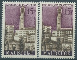 [03] Variété : N° 1153 Maubeuge Impression Défectueuse Du Bistre-brun + Normal  ** - Unused Stamps