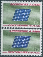 [03] Variété : N° 2145 HEC Bleu Au Lieu De Bleu-foncé + Normal  ** - Unused Stamps