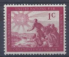 NATIONS UNIES NEW YORK - N°1 - NEUF SANS CHARNIERE - Sonstige & Ohne Zuordnung