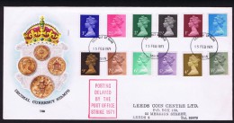 1971  Decimal Machin 12 Values  On PhilArt Private FDC - 1971-1980 Em. Décimales