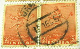 India 1949 Nataraja 2a X2 - Used - Used Stamps