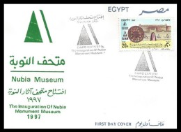 Egypt First Day Cover 1997 Inauguration Of Nubia Monument Museum 1997 20 P Stamp On FDC - Covers & Documents