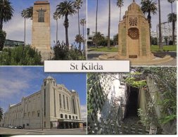 Australian Cities - Melbourne - St Kilda (2) - War Memorial - Theatre - WWII Air Raid Shelters - Melbourne