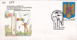 3758A PARACHUTING, 1994,SPECIAL COVER, ROMANIA - Parachutisme