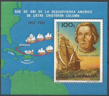 Roumanie 1992 BF 221 ** Christophe Colomb - Voiliers - Découverte Amérique - Cristóbal Colón