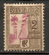 Timbres - France (ex-colonies Et Protectorats) - Guadeloupe - 1928 - Taxe - 2 C. - - Timbres-taxe