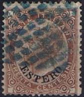 Regno D'italia 1874 Levante N. 6 30 Cent. Sopr. Estero Timb. Muto A Rombi Azzurro Di Trip.di Barb Firma Chiav. Cat. 400 - General Issues