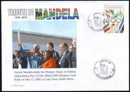 DZ - Philatelic Cover - MANDELA - Olympic Games Athens 2004 - Canceled Date Of Death 5 December 2013 - - Summer 2004: Athens