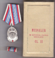 Romania "In The Service Of The Socialist Homeland" Medal 2nd Class-  With Original Box - Altri & Non Classificati