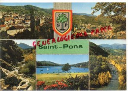 34 - ST  SAINT PONS - VUE GENERALE- LES GORGES D' HERIC- LE LAC DE LA RAVIEGE- LES GORGES DE L' ORB - Saint-Pons-de-Thomières