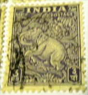 India 1949 Ajanta Panel 3p - Used - Gebruikt