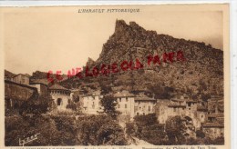 34 - ST SAINT GUILHEM LE DESERT - PARTIE HAUTE DU VILLAGE- PERSPECTIVE DU CHATEAU DE DON JUAN - Saint-Pons-de-Thomières