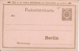 PRIVAT-STADTPOST - CARTE ENTIER POSTAL De BERLIN - Postes Privées & Locales