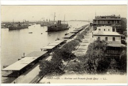 Carte Postale Ancienne Egypte - Port Saïd. Le Port Et Le Quai François Joseph - Bateaux - Mit Ghamr