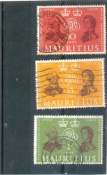 1961 MAURICE Y & T N° 256 - 258  - 259 ( O ) Poste Britannique - Mauritius (...-1967)