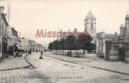 78 - LE PERRAY - La Grande Rue Et L'Eglise - Dos Vierge  - 2 Scans - Le Perray En Yvelines