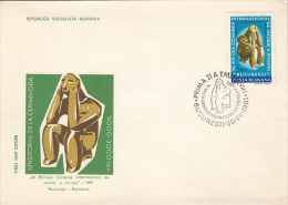 R51660- SCIENCE HISTORY CONGRESS, THE CERNAVODA THINKER, COVER FDC, 1981, ROMANIA - FDC