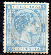 1878 Alfonso XII -  5c - Blue    MH - Kuba (1874-1898)