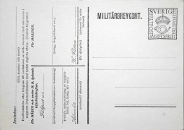 Sweden 1930 Military Postcard Free Of Charge ( Lot 5631 ) - Militärmarken