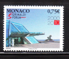 Monaco 2010 Grimaldi Forum Building MNH - Ongebruikt