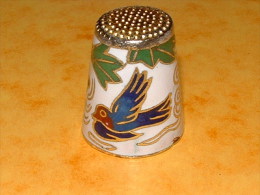 Dé à Coudre En Métal - Oiseau-Raisins - A19 - Thimbles