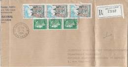 Recommandé SALLES CURAN 1974 FRAGMENT  Timbres 3ex Le Clos Lucé Amboise + 3 Marianne De Cheffer - Lettres & Documents