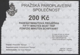 CZECH REPUBLIC - PRAGUE STEAMBOAT COMPANY - FIFTY MINUTES BOAT TRIP - TICKET - Europa