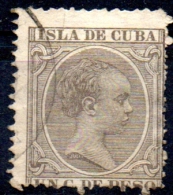 1890 "Baby" Key-type -  1c.   - Grey   FU - Cuba (1874-1898)