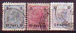 LEVANT Autrichien - 1890 - 1892  - Timbres DÁutriche De 1890 Surcharges - Yv 21,22,23 - Eastern Austria