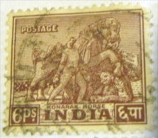 India 1949 Konarak Horse 6p - Used - Usati