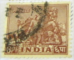 India 1949 Konarak Horse 6p - Used - Gebraucht