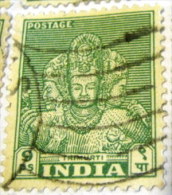 India 1949 Trimurti 9p - Used - Gebruikt