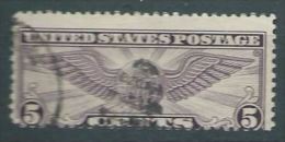 USA 1930 AIRMAIL WING. GTOBEFFÍAT PRESS, Perf 11 USED 5c SC C12 MI 321 C SG PA12 YV A683 - 1a. 1918-1940 Afgestempeld