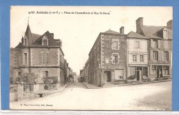 35  ANTRAIN   PLACE DE L' AUMAILLERIE ET RUE SAINT DENIS CHARCUTERIE  BON ETAT  VOIR LES 2 SCANS - Châteaugiron