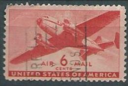 USA 1941-44 TRANSPORT PLANE AIRMAIL Carmine 6c USED SC C25 MI 500 SG PA26 YV A901 - 2a. 1941-1960 Oblitérés