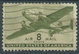 USA 1941-44 TRANSPORT PLANE AIRMAIL Olive Creen   8c USED SC C26 MI 501 SG PA27 YV A902 - 2a. 1941-1960 Usados