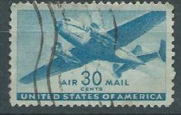 USA 1941-44 TRANSPORT PLANE AIRMAIL Blue 30c USED SC C30 MI 505 SG PA31 YV A906 - 2a. 1941-1960 Usados