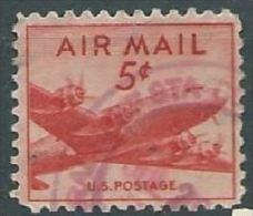 USA 1947 AIRMAIL DC-4 (Small Design)  5c USED SC C33 MI 552 A SG PA34 YV A943 - 2a. 1941-1960 Used