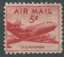 USA 1947 AIRMAIL DC-4 (Small Design)  5c USED SC C33 MI 552 A SG PA34 YV A943 - 2a. 1941-1960 Oblitérés