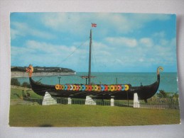 H95 Postcard Model Of Viking Ship At Pegwell Bay - Ramsgate