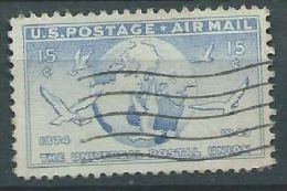 USA 1949 AIRMAIL U.P.U.-Globe And Doves  15c USED  SC C43 MI 602 SG PA42 YV A985 - 2a. 1941-1960 Usados