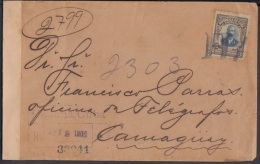 1910-H-28 CUBA. REPUBLICA. SOBRE CERTIFICADO FRANQUEADO CON 10c MAYIA RGUEZ. MARCA DE PAQUETE. 1912 - Lettres & Documents